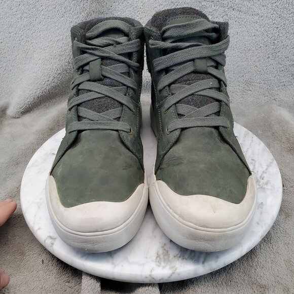 Keen Shoes Womens Size 9.5 Green Leather Elena Mid Rise Lace Up Boots - Picture 3 of 12